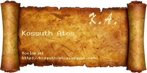 Kossuth Atos névjegykártya